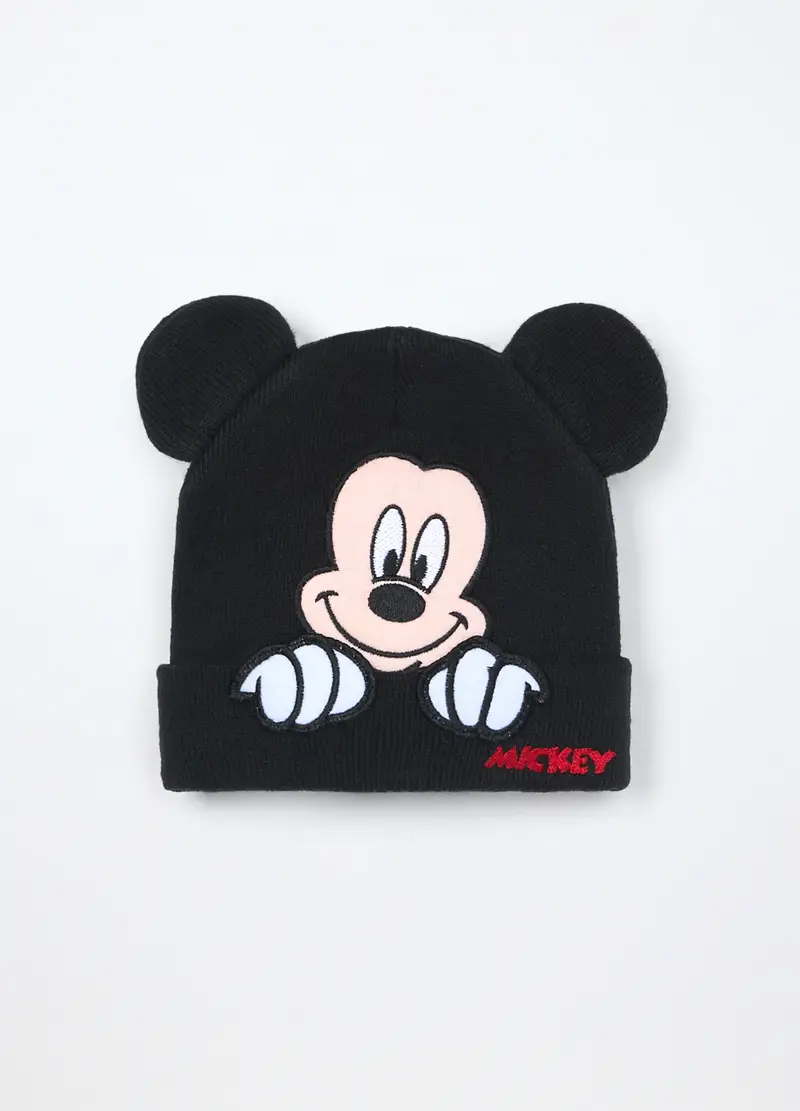 , Berretto Tricot Neonato, Nero