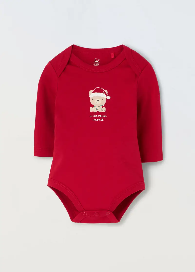 , Body In Puro Cotone, Unisex, Rosso