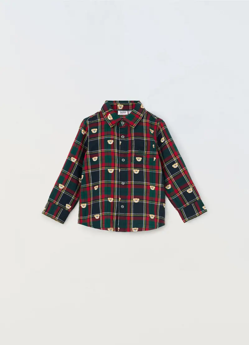 , Camicia In Puro Cotone A Quadri Neonato, Bambino,...