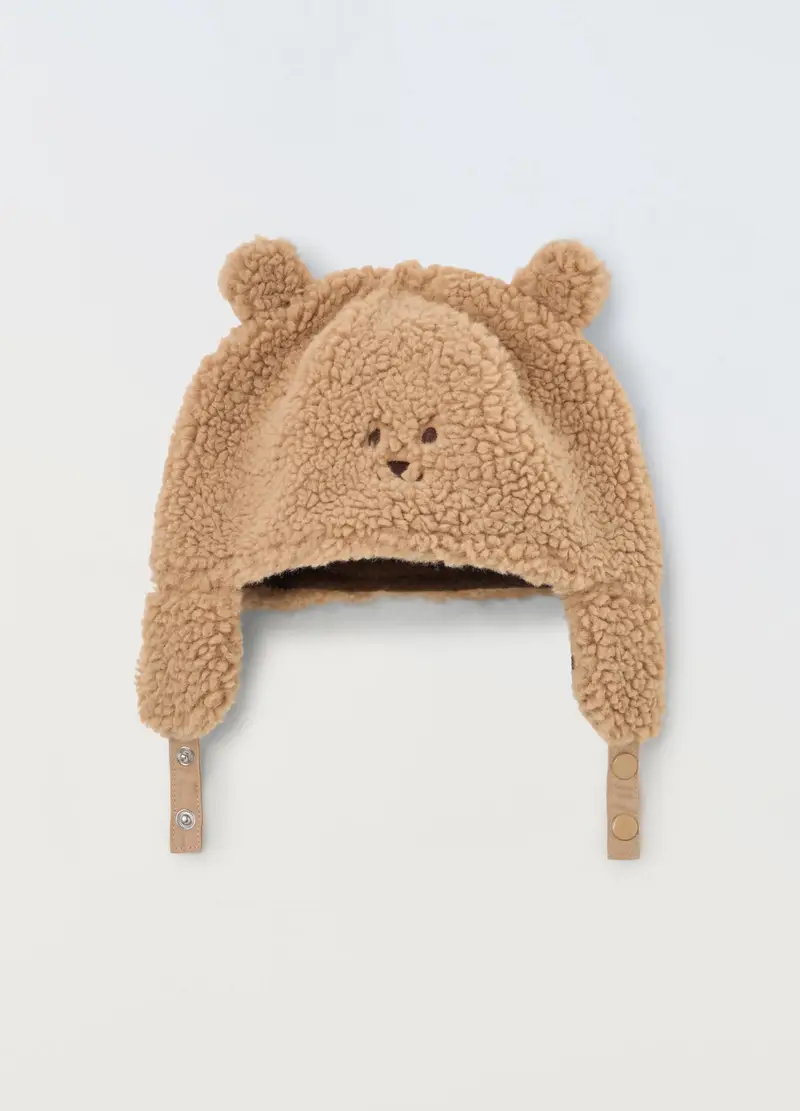 , Cappello In Sherpa Neonato, Beige chiaro