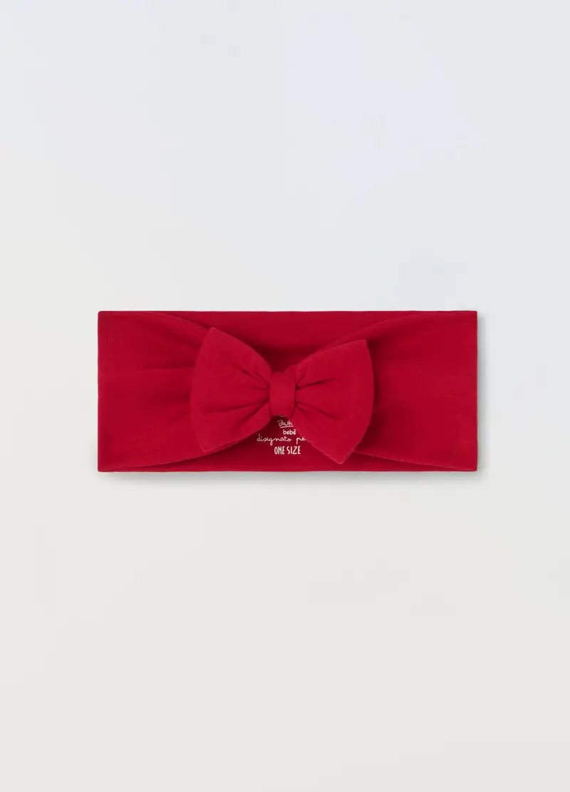 , Fascetta In Interlock Di Puro Cotone Neonata, Rosso, .U