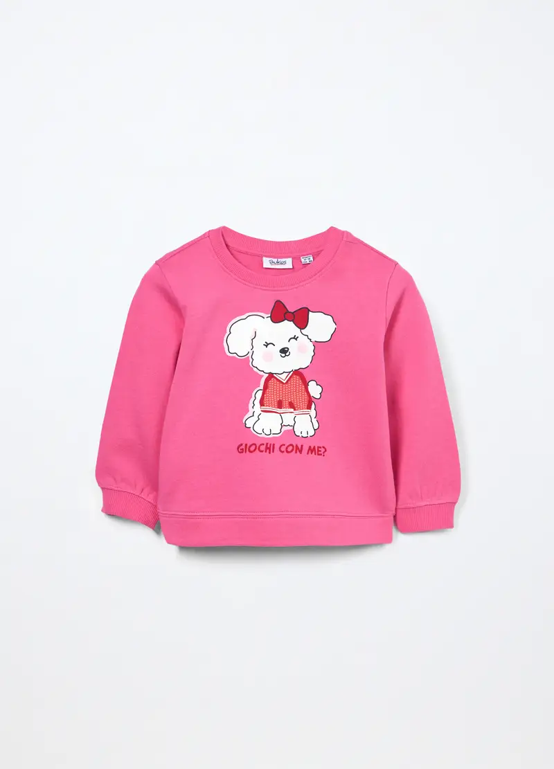 , Felpa In French Terry Di Puro Cotone Neonata, Bambina,...