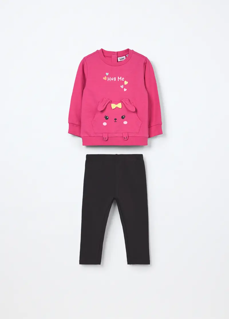 , Jogging Set In French Terry Di Cotone Stretch Neonata,...