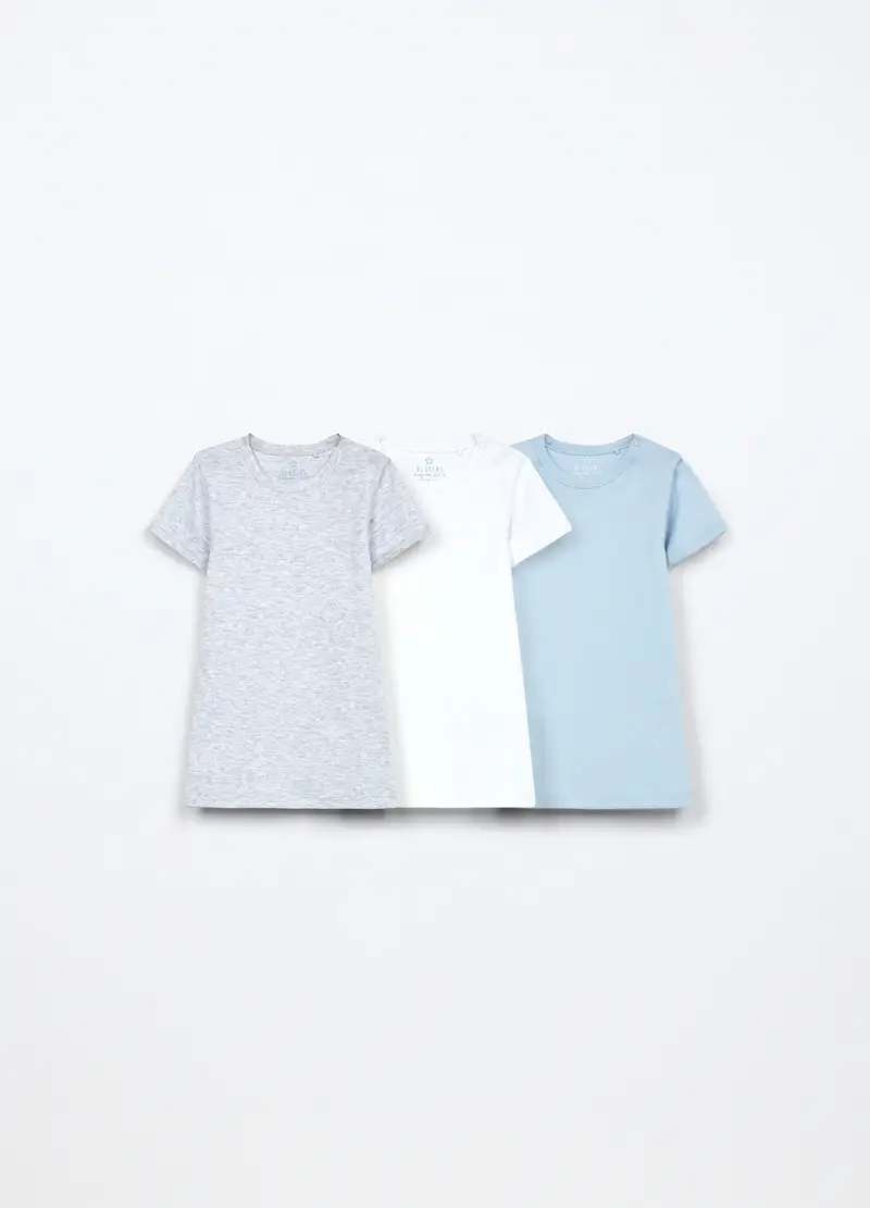 , Pack 3 Magliette Intime In Interlock Di Puro Cotone...