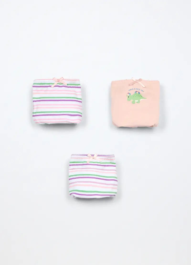 , Pack 3 Slip In Jersey Di Puro Cotone Neonata, Bambina,...