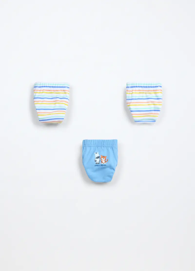 , Pack 3 Slip In Jersey Di Puro Cotone Neonato, Bambino,...