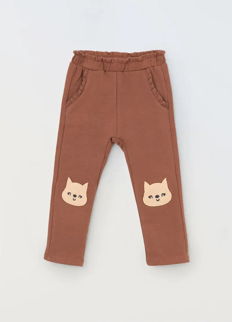 , Pantaloni In Cotone Stretch Neonata, Bambina, Marrone...