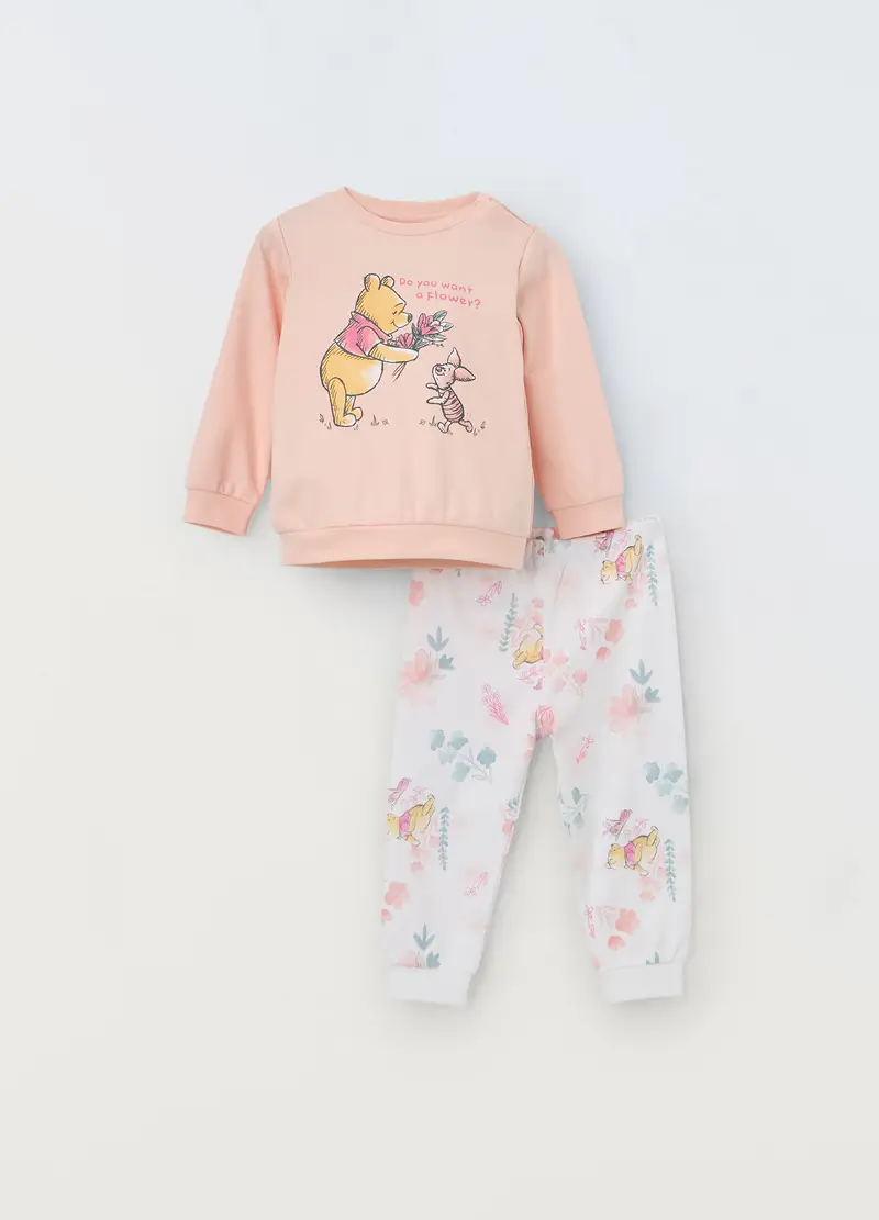 , Set Pigiama In Puro Cotone Neonata, Rosa pompelmo