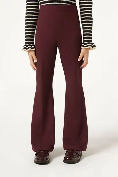 Pantaloni a Zampa Bambina Bambina Bordeaux