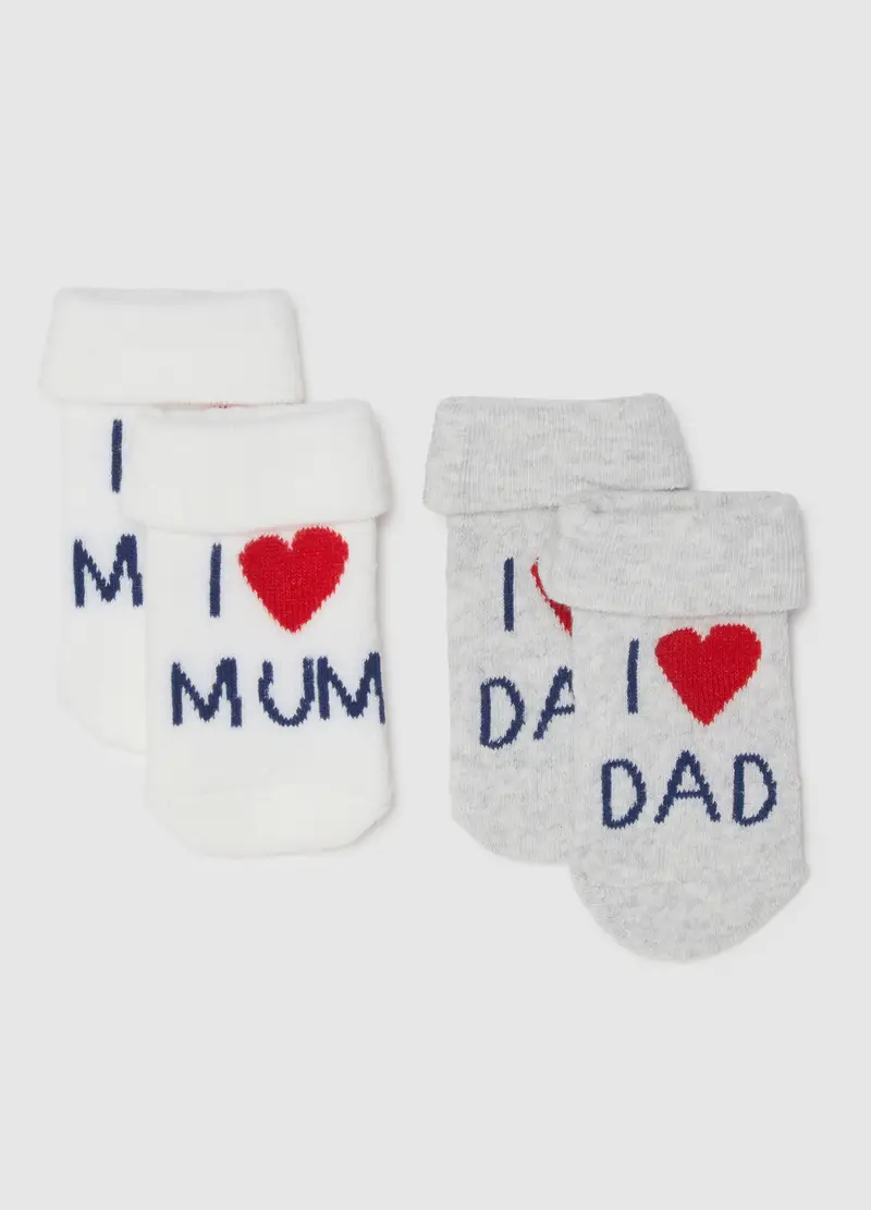 , Bipack Di Calze Da Neonato In Cotone Elasticizzato...