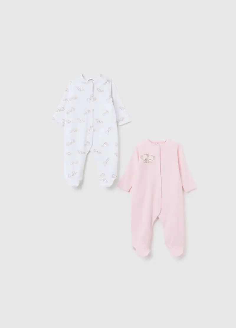 , Set Bipack Tutine Da Bambina In Puro Cotone Multicolor,...