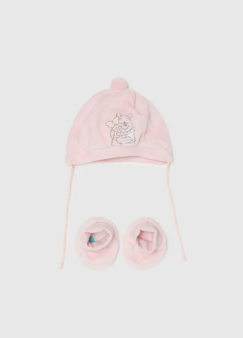 , Set Cappello E Scarpine Rosa In Puro Cotone Regular Fit...
