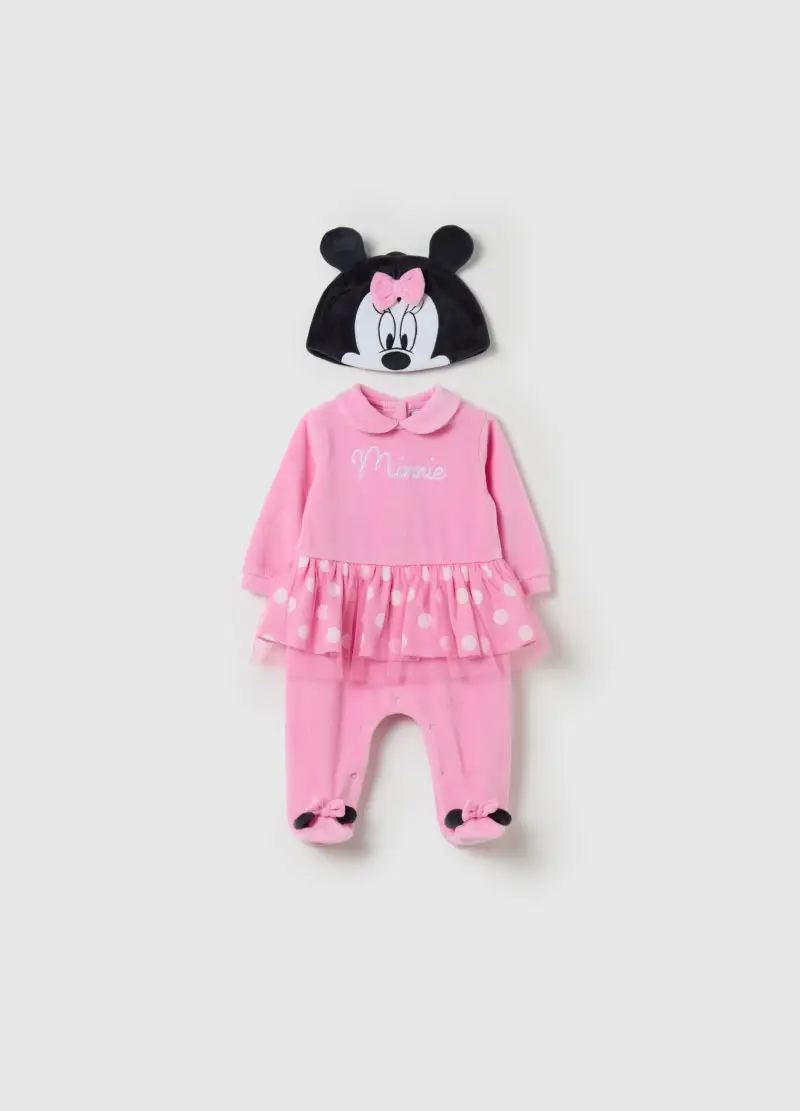 , Set Tutina E Berretto Con Ricamo Minnie, Neonata,...