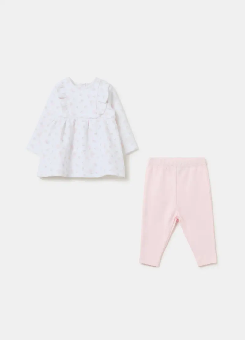 , Set Vestitino In Seersucker E Leggings, Neonata,...