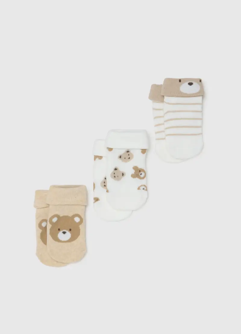 , Tripack Di Calzini Da Neonato In Cotone Multicolor...