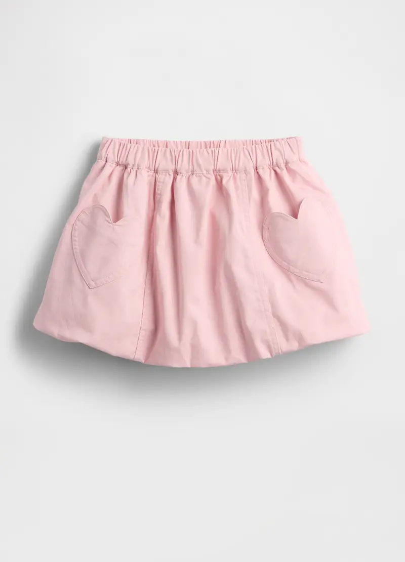 Gonna con tasche a cuore, , Rosa pastello