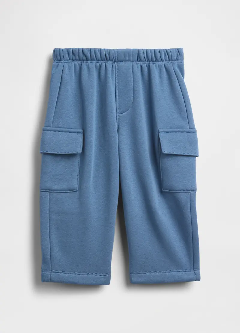 Pantaloni blu per neonati in misto cotone, Blu indigo