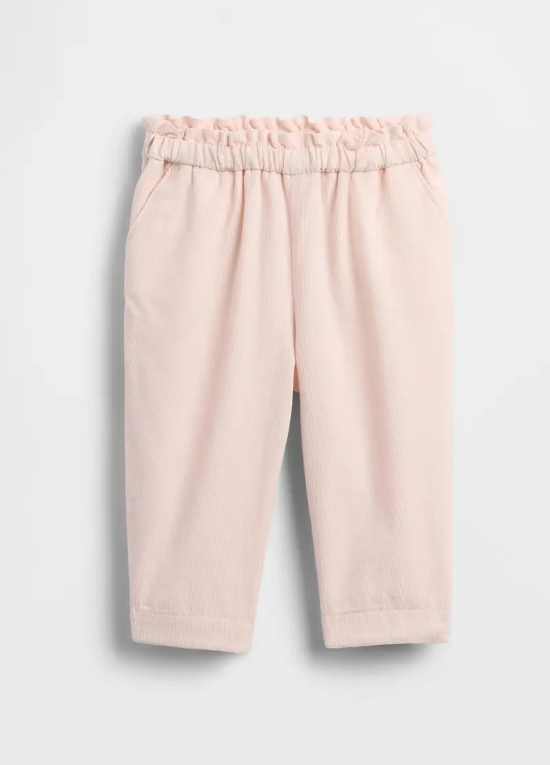 Pantaloni rosa in cotone per neonati, Beige