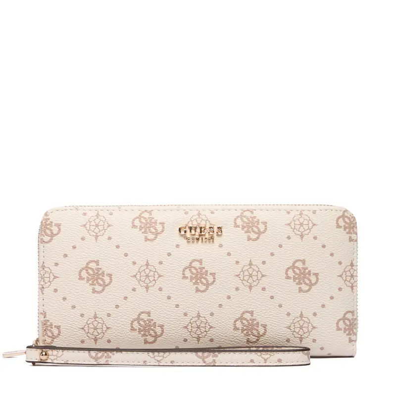 Portafoglio Guess Carrie Logo Slg SWGP98 98146 Écru Écru