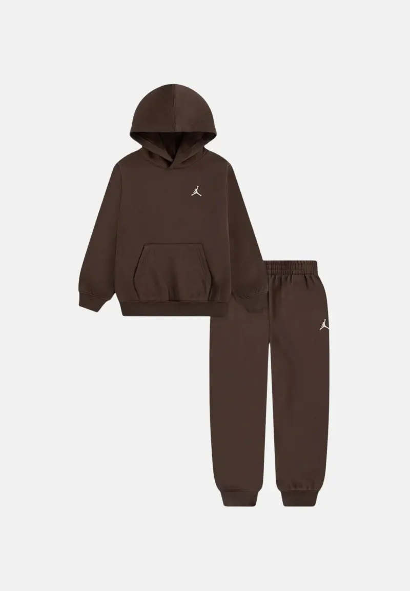 Tuta Brooklyn Fleece marrone da neonato