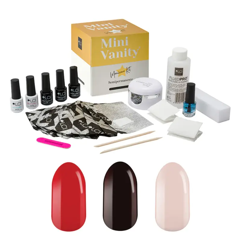 Kit Portatile MINI VANITY Semipermanente e manicure LCI - 3...