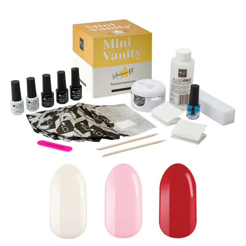 Kit Portatile MINI VANITY Semipermanente e manicure LCI - 3...