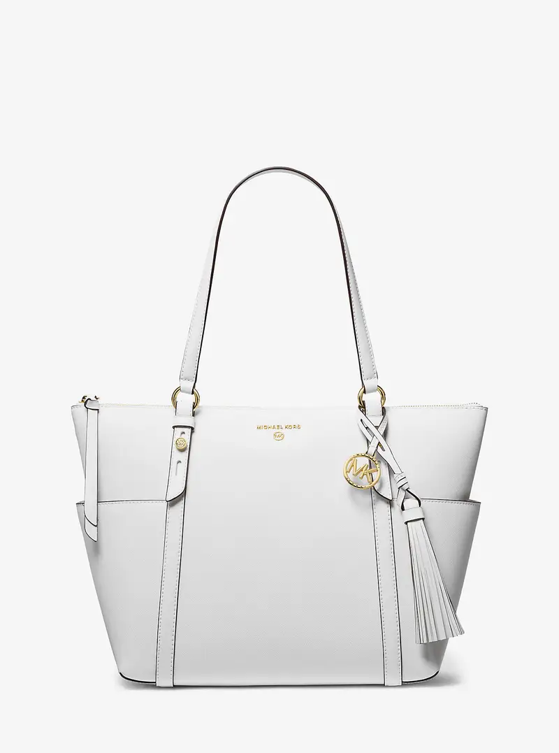 MK Borsa tote Sullivan grande in pelle Saffiano con zip...