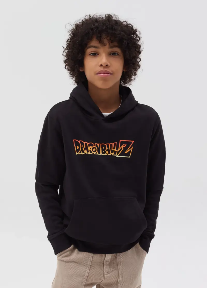 , Felpa Con Cappuccio E Stampa Goku, Bambino, Nero