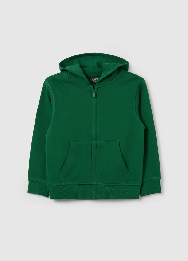 , Full-zip Essential In Cotone Bio Con Cappuccio, Bambino,...