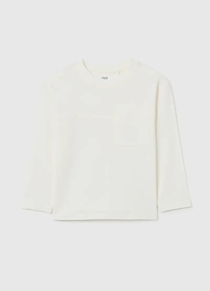 , Maglia Da Bambino In Misto Cotone Elasticizzato Bianca...