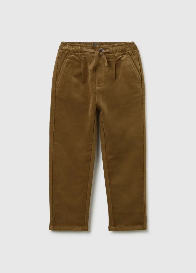 , Pantaloni Da Bambino In Misto Cotone Elasticizzato...