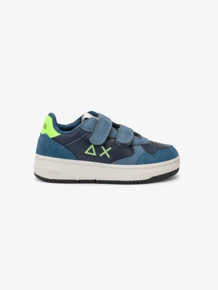 sneaker kids big basket evo blu navy con chiusura a strappo...