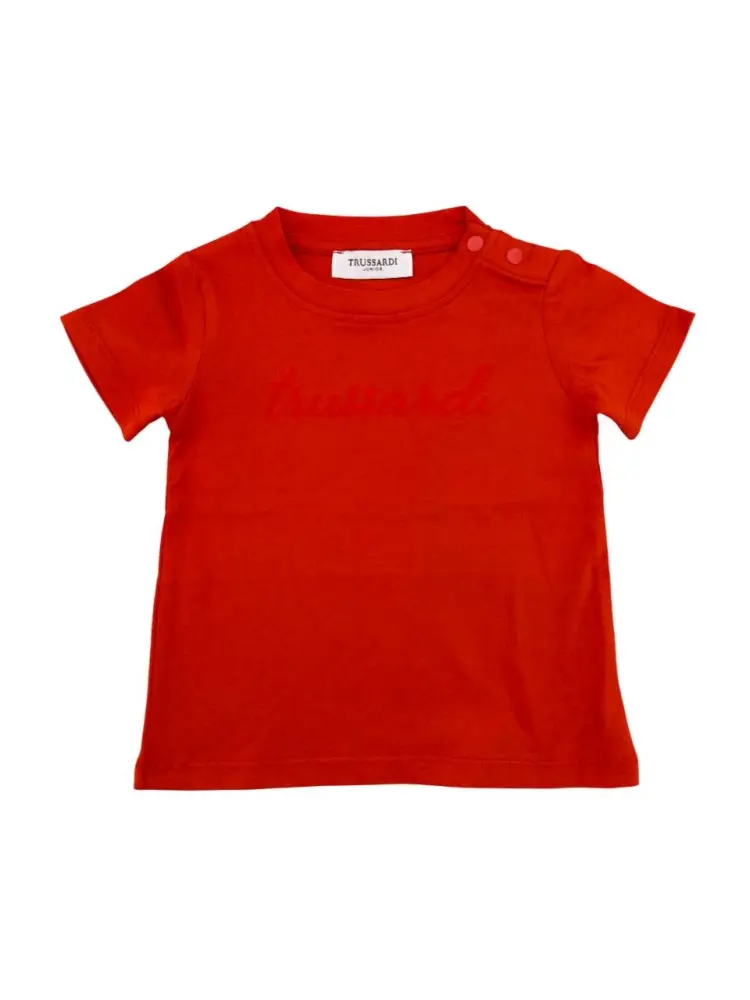tshirt rossa neonata logo sul davanti